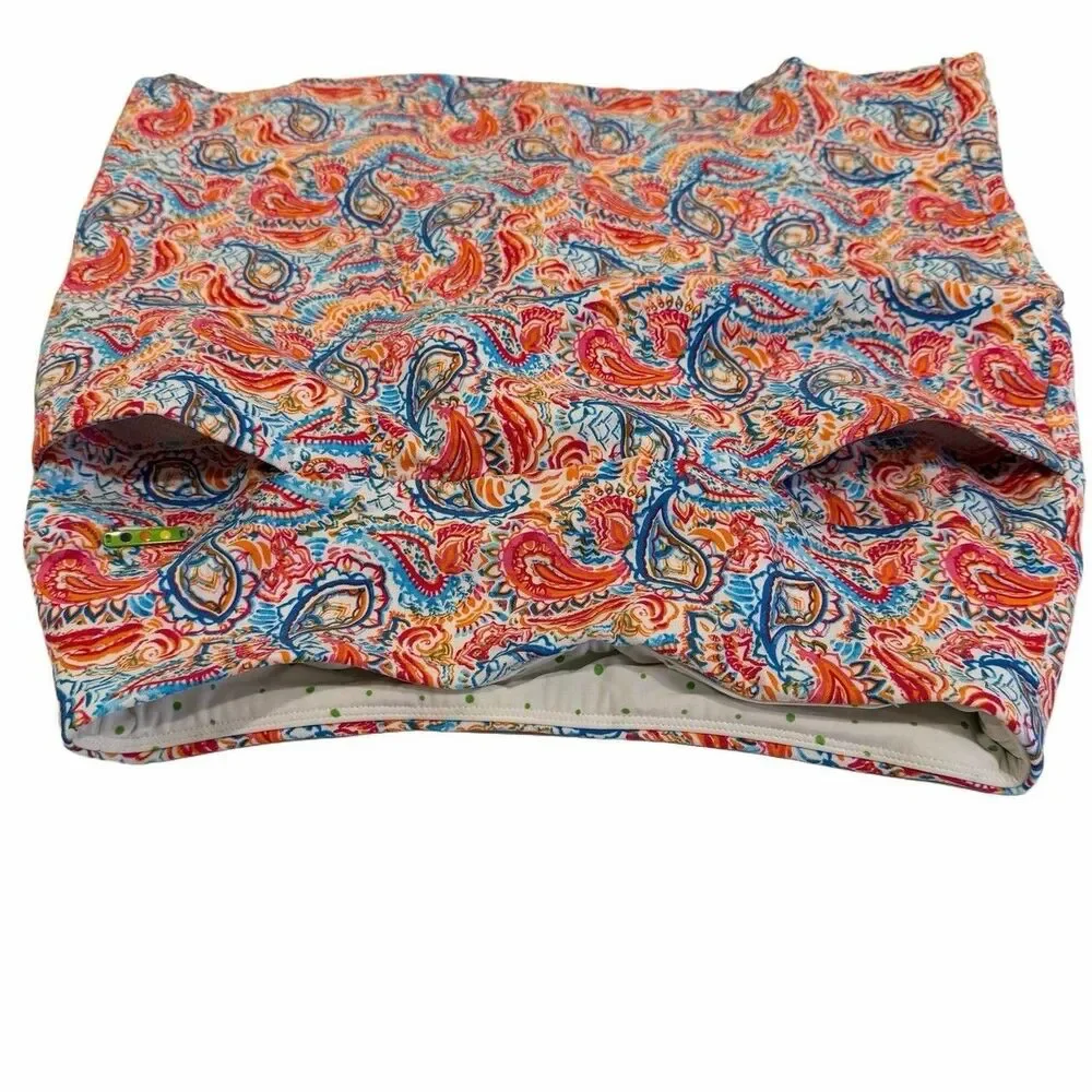 Womens Swing Control Skort Golf Lined Skirt Size 4 Paisley Athletic Stretch - Picture 2 of 8